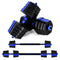 VIVITORY Dumbbell Set - Adjustable Weights, Non-Rolling, 44 to 66 Lbs - Blue - Like New