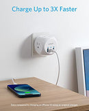 ANKER ELECTRICAL OUTLET EXTENDER 30W USB C CHARGER 3-OUTLET EXTENDER - WHITE Like New