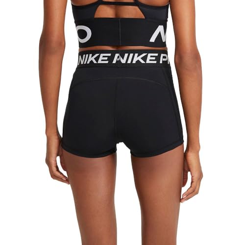CZ9857 NIKE PRO WOMEN'S 3" COMPRESSION SHORTS - SIZE: WOMEN S - BLACK/WHITE - Brand New
