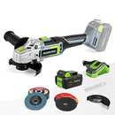 WORKPRO 20V CORDLESS ANGLE GRINDER KIT 4-1/2" TOOL 4.0AH FAST CHARGER, W125051A - Brand New