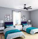 HUNTER BRAZOS 52 IN. 7 BLADE ENERGY STAR CEILING FAN LED LIGHT KIT - MATTE BLACK - Like New
