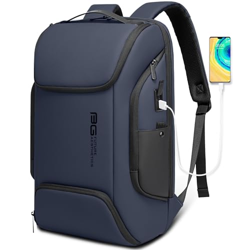 BANGE BUSINESS LAPTOP BACKPACK HOLD 15.6 INCH LAPTOP Commute Carry BAG - BLUE - Like New