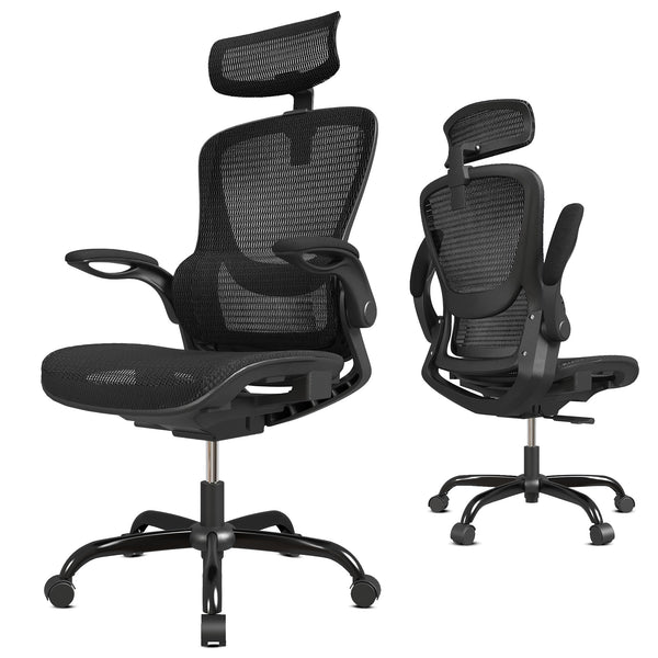 Ergonomic Office Desk Chair High Back Mesh Chair with Adjustable Flip-up Arms - Like New