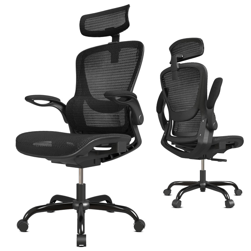 Ergonomic Office Desk Chair High Back Mesh Chair with Adjustable Flip-up Arms - Like New
