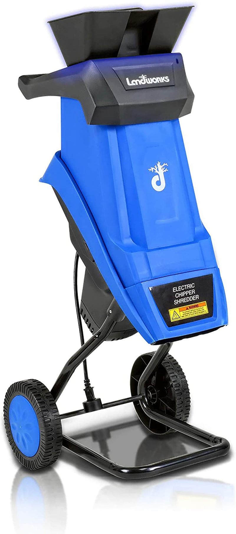 LANDWORKS ELECTRIC WOOD CHIPPER - LIGHT DUTY, BRANCHES, TRI-GUO023 - BLUE/BLUE - Like New