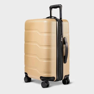 OPEN STORY HARDSIDE CARRY ON LUGGAGE - BEIGE - Like New