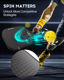 VINSGUIR PICKLEBALL PADDLE, CARBON FIBER SURFACE (CFS) HIGH GRIT - BLACK - Brand New