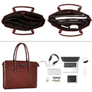 MOSISO 17 inch Women Laptop Tote Bag with Shockproof Compartment - Brown - Brand New