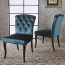 Christopher Knight Home Hallie Traditional Velvet Armless Dining Chair 2Pcs Set - Brand New