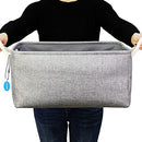 CASAPHORIA FABRIC STORAGE BASKET CONTAINERS BEDROOM DECOR YD2021024 - GRAY - Like New