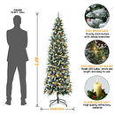 6FT Prelit Pencil Christmas Tree, 240 LED Lights, Bendable Branches B0B6FJ6F5D - Brand New