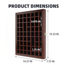 59 Opening Thimble Small Miniature Display Cabinet UV Protection Door - Cherry - Brand New