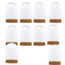 FLAMEER 10Pieces 8x12cm Clear Glass Dome Cover Cloche Bell Jar Terrariums - Like New