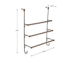 Franklin Brass 1-Pack Over the Door Hooks 3-Tier Towel Bar with Hooks 193153-CBZ - Brand New