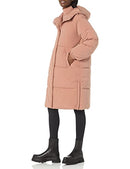 AMAZON ESSENTIAL WOMEN'S OVERSIZED LONG HOODED JACKET LIGHT BROWN XL - Like New
