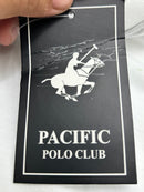 PACIFIC POLO MEN'S PACIFIC POLO CLUB 100% COTTON LONG SLEEVE T-SHIRT - S - WHITE - Brand New