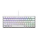 Cooler Master SK620 60% Mechanical Low Profile Wired RGB Red Switch - White - Like New