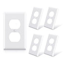 ELEGRP Duplex Receptacle Outlet Covers, 5 Pack - Glossy White - Like New