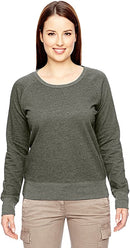 EC4505 Econscious Ladies' Organic/Recycled Heathered Fleece Raglan Pullover New