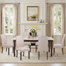 Upholstered Dining Chair Modern Stylish Kitchen Diner Fabric Set of 2 - Brand New