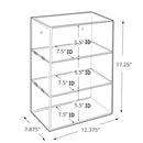 Acrylic Countertop Open Case 12.375” Wide w/ 2 Non-Removable Shelf Holes BRONZE - Brand New
