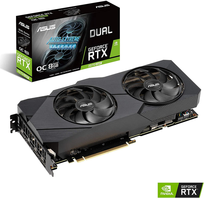 Asus GeForce RTX 2070 Super Overclocked 8GB DUAL-RTX-2070S-O8G-EVO Like New
