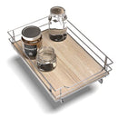 HOME ZONE LIVING ONE TIER PULL OUT CABINET , 1 TIER, 14”W x 21”L, SATIN NICKE - Like New