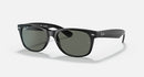RAY BAN NEW WAYFARER CLASSIC 901/58 52-18 - POLISHED BLACK/ LENSES-GREEN - Like New