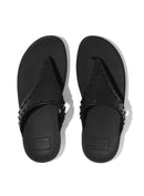 GB1-001-050 FITFLOP WOMEN'S LULU RUBBER-STUD SANDALS SIZE WOMEN 7 BLACK - Like New