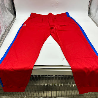 LACOSTE MENS SPORT RUN-RESISTANT TENNIS TRACKPANTS SIZE: 6-XL - RED/MARINA/WHITE - Brand New