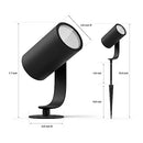 PHILIPS HUE LILY OUTDOOR SMART SPOTLIGHT BASE KIT 3 PACK 1746730V7 - BLACK - Like New