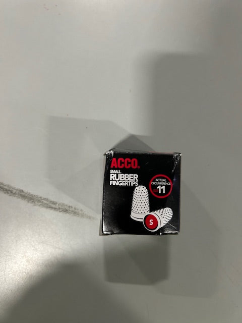 ACCO SMALL RUBBER FINGERTIPS SIZE 11 (SMALL) - AMBER - Like New