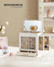 SONGMICS 5-LAYER JEWELRY ORGANIZER 3 SIDE DRAWERS - CLOUD WHITE/METALLIC GOLD - Like New