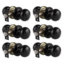 Probrico Black Door Knobs Interior Passage Knobs 6 Pack DL609BKPS - Matte Black - Like New