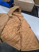 WELLS LAMONT HEAVY-DUTY HOODED JACKET INTERIOR POCKETS - SIZE: MEN L - BROWN - Like New