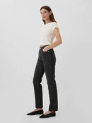 GAP WOMEN'S HIGH RISE STRAIGHT FIT DENIM JEANS SIZE: WOMEN 29 WASHED BLACK - Brand New