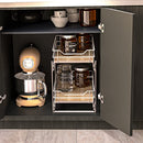 HOME ZONE LIVING PULL OUT KITCHEN CABINET ORGANIZER 2 TIERS STORAGE VK40100U - Brand New