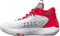 UA HOVR HAVOC 5 CLONE BASKETBALL SHOES 3024979-100 WHITE/RED M8 W9.5 - Like New