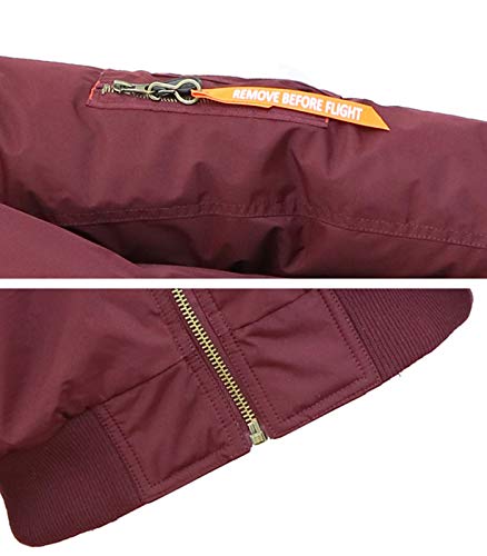 GALAXY BY HARVIC SPIRE BY GALAXY MEN'S FLIGHT JACKET SIZE: MEN XL MAROON - Brand New