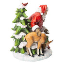 Napco Santa Feeding Animals 12" Resin Stone Christmas Statue Figurine B07F6VZBS5 - Brand New