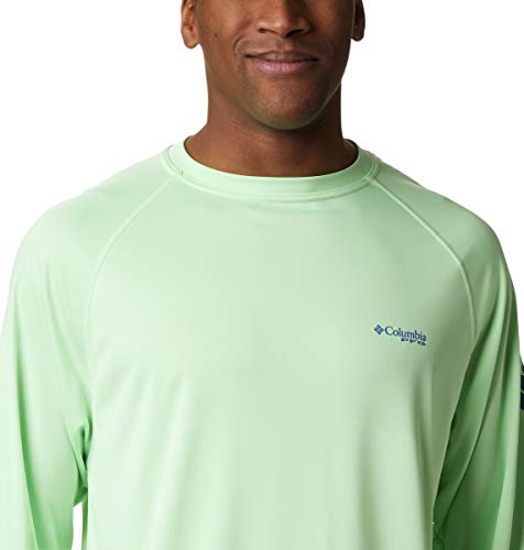 COLUMBIA MEN'S TERMINAL TACKLE LONG SLEEVE FISHING SHIRT KEY WEST/ VIVID BLUE - Brand New