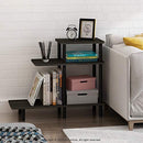 FURINNO TURN-N-TUBE 3-TIER SOFA SIDE TABLE ESPRESSO/BLACK - 18127EX/BK - Like New
