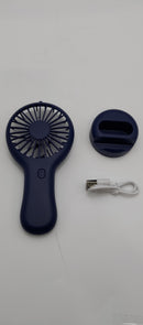WOANGER 1 PACK MINI POWERFUL HANDHELD FAN BULK 3 SPEED SMALL DESK FAN DARK BLUE - Like New