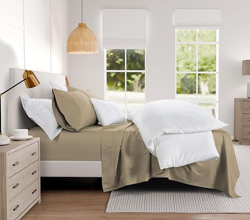 CHATEAU HOME COLLECTION BREATHABLE CALKING SHEET SET CALIFORNIA KING SIZE TAUPE - Brand New