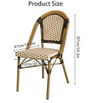 TPTBON RATTAN DINING OUTDOOR LOUNGE HIGH BACKREST CHAIRS SET OF 2 BROWN - Like New
