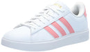 ADIDAS WOMEN'S GRAND COURT 2.0 TENNIS SHOE SIZE: WOMEN 7.5 WHITE/SEMI PINK SPARK - Brand New