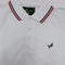 TIGER WOLF MEN'S THREE BUTTON POLO - SIZE: MEN M - WHITE/BLACK/RED - Like New
