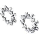 SWAROVSKI MATRIX EARRINGS, CIRCLE, CLEAR, RHODIUM FINISH - Like New