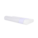 SUQ I OME Slim Sleeper-Thin Memory Foam Pillow, 19.6x11.8x3.1/2.3 inch - White - Like New