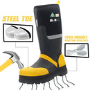 MCIKCC Safety Waterproof Work Boots Steel Toe Cap Industrial Footwear, Size 9 - Like New